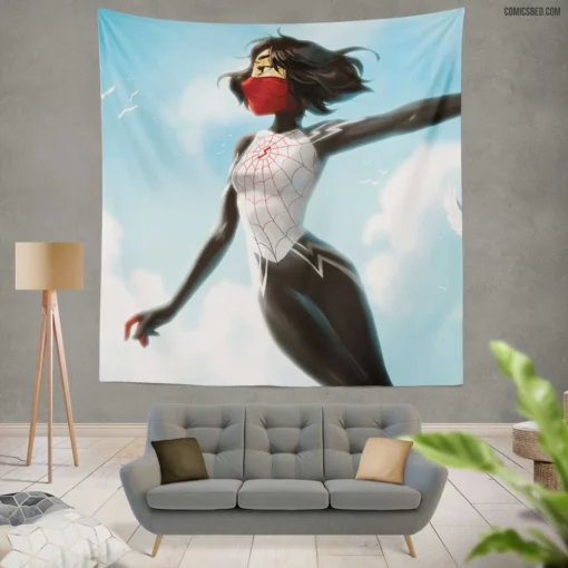 Silk Marvel Comics Mysterious Girl Wall Tapestry