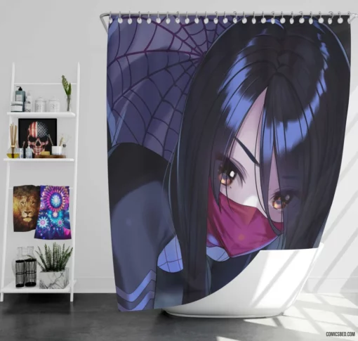 Silk Marvel Comics Webbed Heroine Shower Curtain