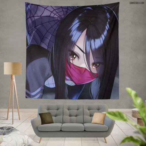 Silk Marvel Comics Webbed Heroine Wall Tapestry