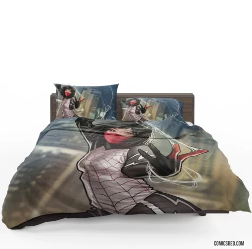 Silk Short Hair Marvel Heroine Comic Bedding Set