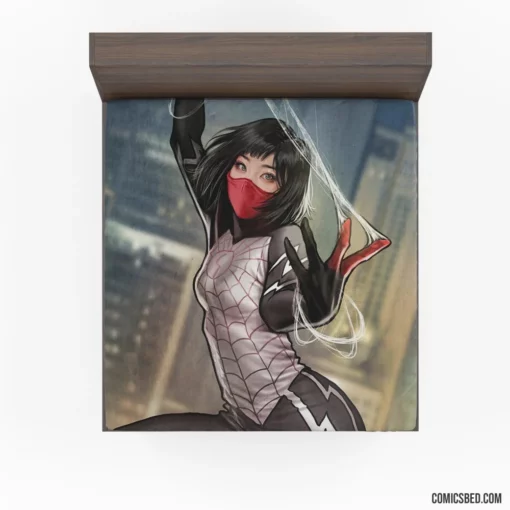 Silk Short Hair Marvel Heroine Comic Fitted Sheet 1