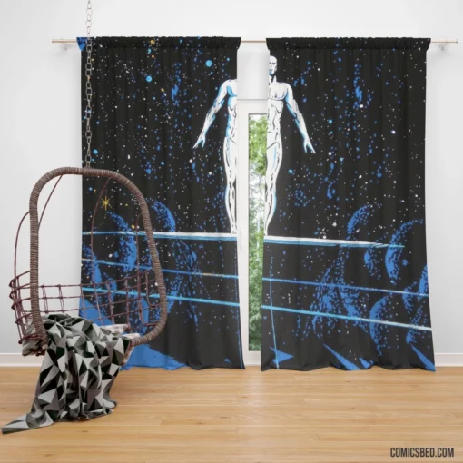 Silver Surfer Cosmic Voyager Comic Curtain