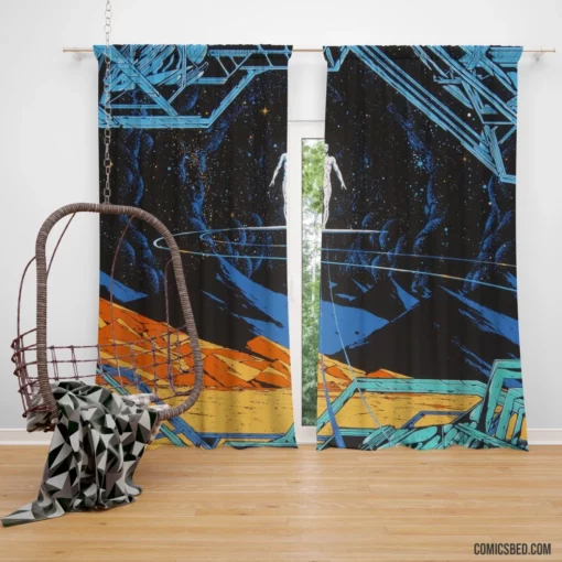 Silver Surfer Galactic Guardian Comic Curtain