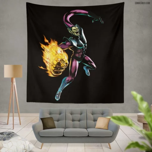 Skrull Shape-Shifting Invaders Comic Wall Tapestry