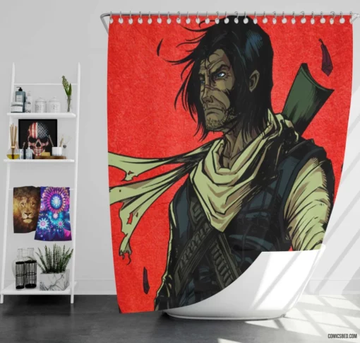 Skybreaker Epic Fantasy Odyssey Comic Shower Curtain