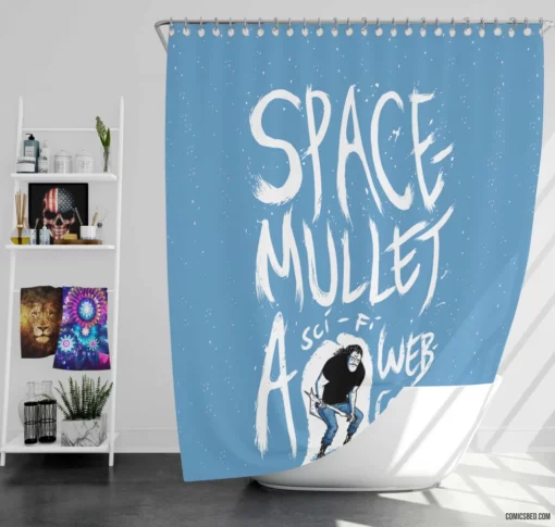 Space-Mullet Intergalactic Odyssey Comic Shower Curtain