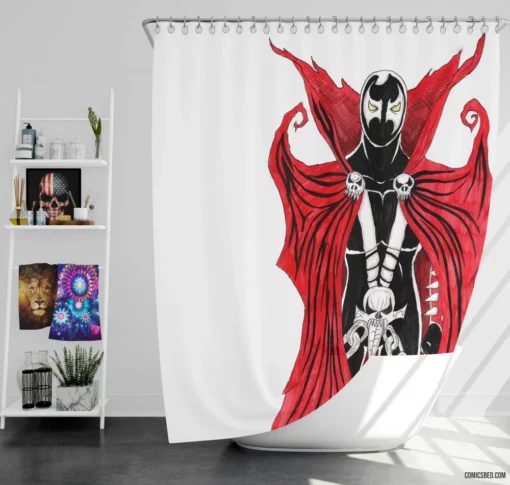 Spawn Dark Anti-Hero Comic Shower Curtain