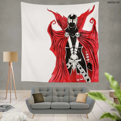 Spawn Dark Anti-Hero Comic Wall Tapestry