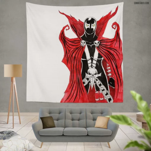 Spawn Dark Realm Haunting Adventures Comic Wall Tapestry