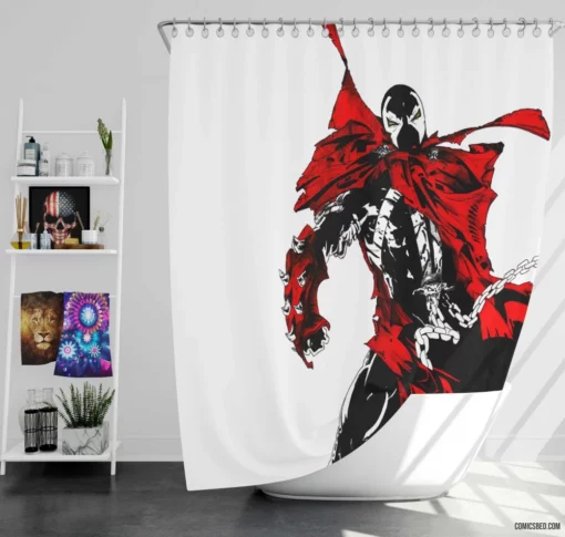 Spawn Dark Realm Haunting Chronicles Comic Shower Curtain