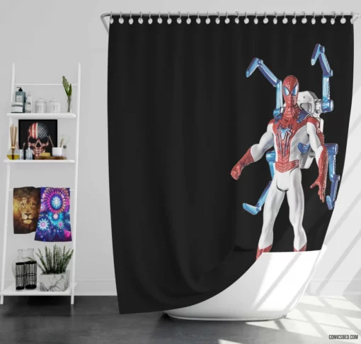 Spectacular Spider-Man Heroic Adventures Comic Shower Curtain