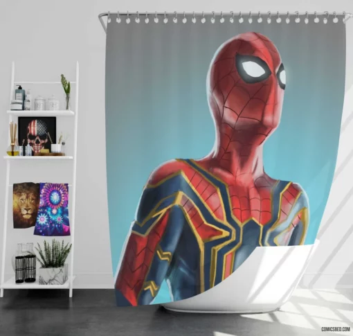 Spectacular Spider-Man Marvel Dynamic Hero Comic Shower Curtain