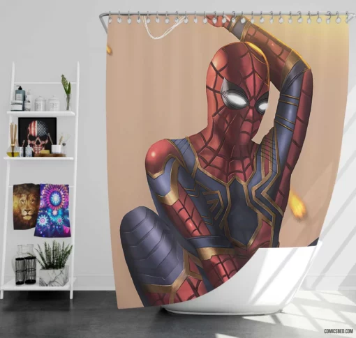 Spectacular Spider-Man Marvel Heroic Feats Comic Shower Curtain