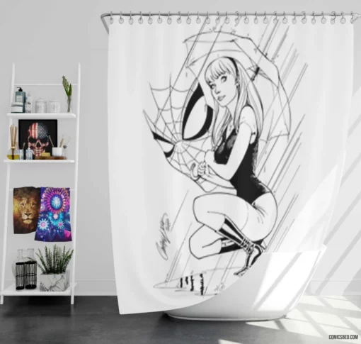 Spectacular Spider-Man Marvel Triumph Comic Shower Curtain