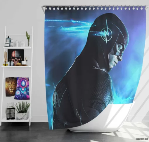 Speedster Legacy DC Flash Chronicles Comic Shower Curtain