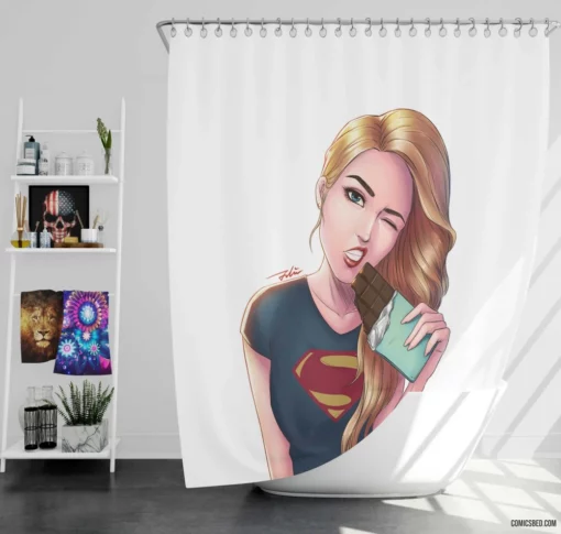 Spider-Girl Marvel Empowered Hero Comic Shower Curtain