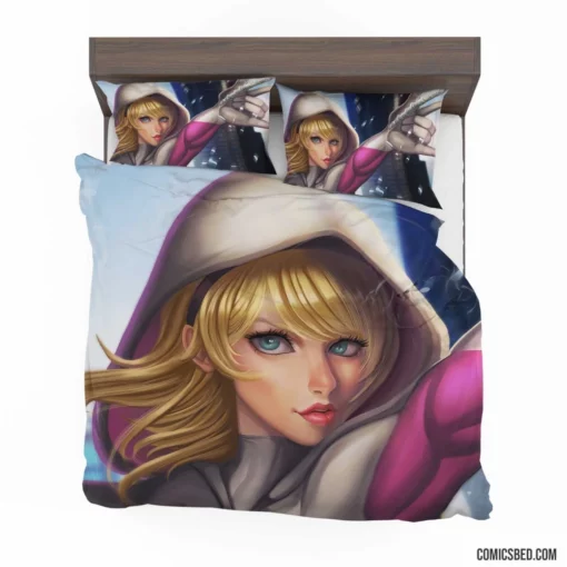 Spider-Gwen Aqua Eyes Marvel Muse Comic Bedding Set 1