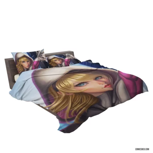 Spider-Gwen Aqua Eyes Marvel Muse Comic Bedding Set 2