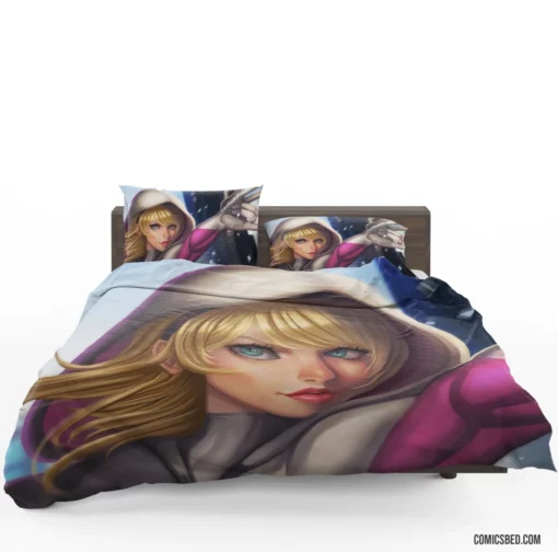 Spider-Gwen Aqua Eyes Marvel Muse Comic Bedding Set