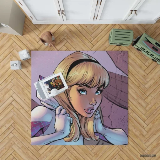 Spider-Gwen Arachnid Adventures Comic Rug