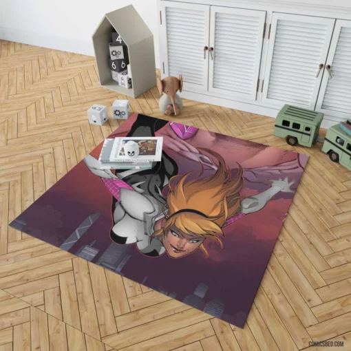 Spider-Gwen Chronicles Dynamic Arachnid Comic Rug 1