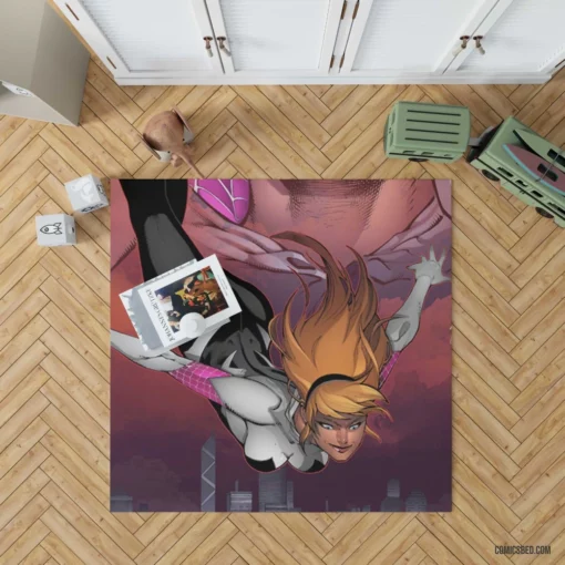 Spider-Gwen Chronicles Dynamic Arachnid Comic Rug