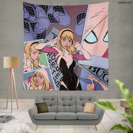 Spider-Gwen Chronicles Multiverse Heroine Comic Wall Tapestry