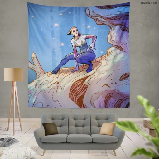 Spider-Gwen Chronicles Rock n Roll Hero Comic Wall Tapestry