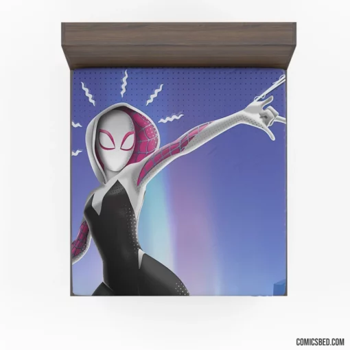 Spider-Gwen Gwen Stacy Adventure Comic Fitted Sheet 1