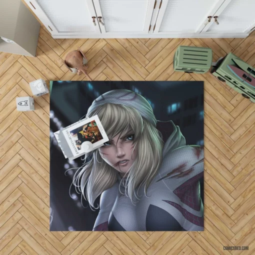 Spider-Gwen Marvel Web-Swinging Icon Comic Rug