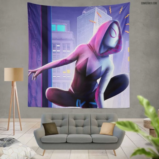 Spider-Gwen Marvel Web-Warrior Comic Wall Tapestry