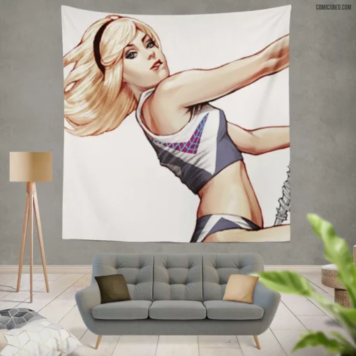 Spider-Gwen Music and Mayhem Chronicles Comic Wall Tapestry