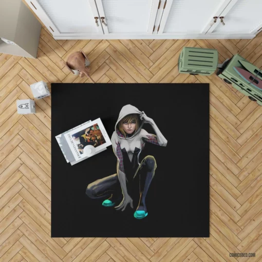 Spider-Gwen Wall-Crawling Hero Comic Rug