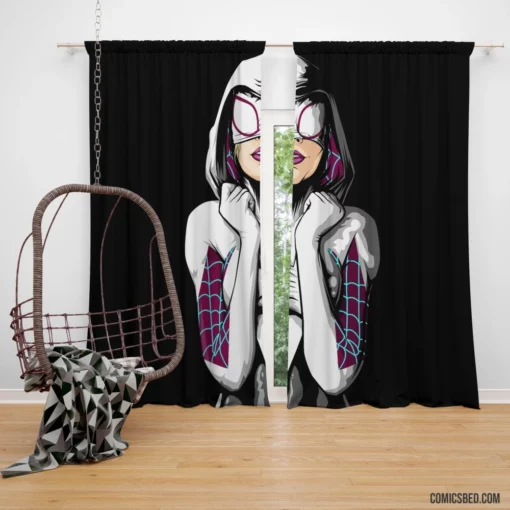 Spider-Gwen Webbed Adventures Comic Curtain