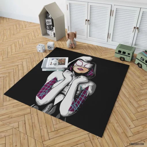 Spider-Gwen Webbed Adventures Comic Rug 1