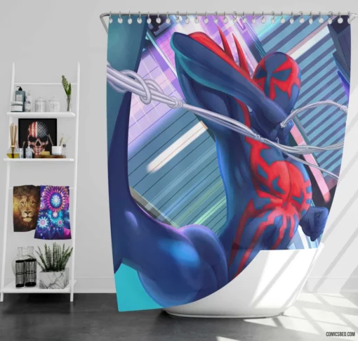 Spider-Man 2099 Chronicles Dual Legacy Comic Shower Curtain