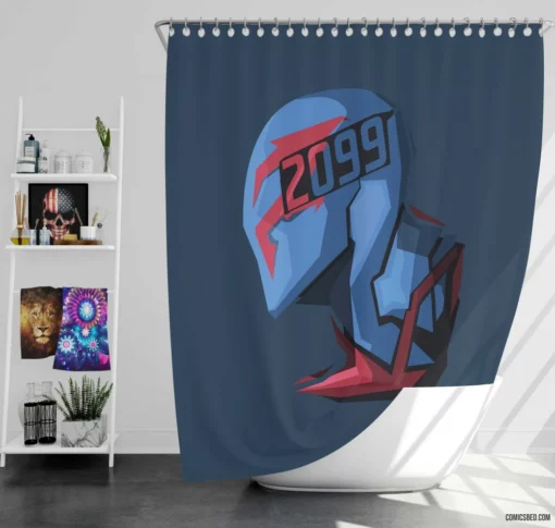 Spider-Man 2099 Future Webbed Hero Comic Shower Curtain