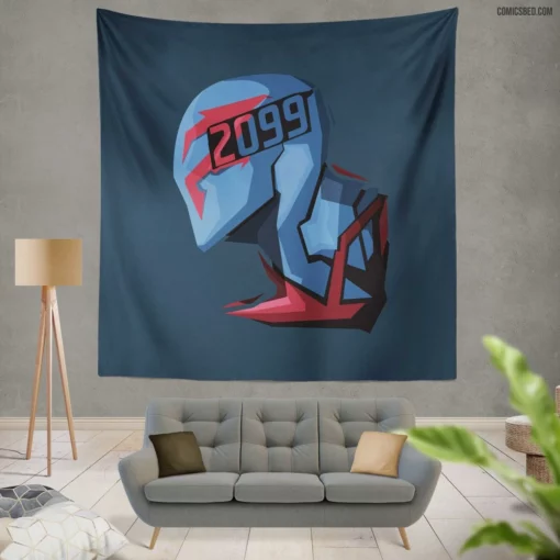 Spider-Man 2099 Future Webbed Hero Comic Wall Tapestry