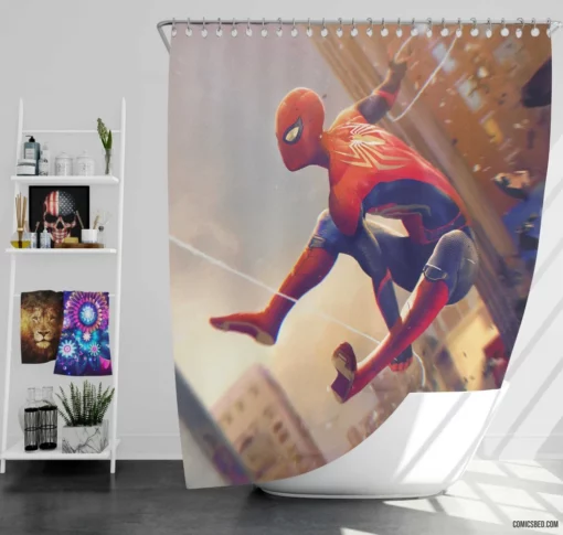 Spider-Man 2099 Future in Peril Comic Shower Curtain