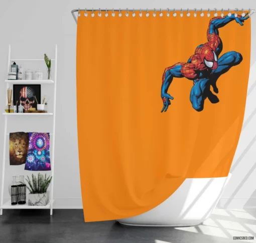 Spider-Man Arachnid Avenger Unleashed Comic Shower Curtain