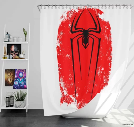 Spider-Man Arachnid Hero Triumphs Comic Shower Curtain