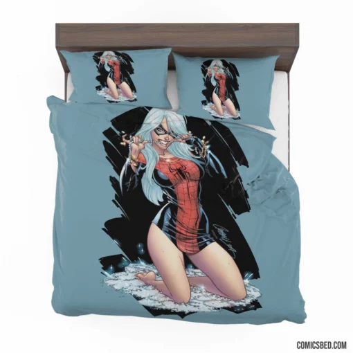 Spider-Man & Black Cat Duo Comic Bedding Set 1