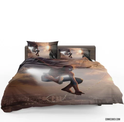 Spider-Man Black Cat Marvel Mysterious Duo Comic Bedding Set