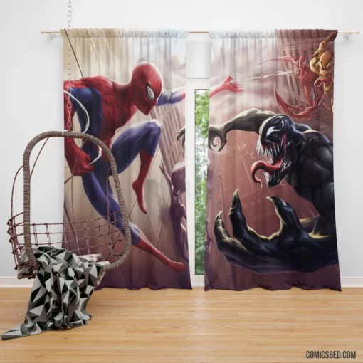 Spider-Man Carnage Marvel Villain Duo Comic Curtain