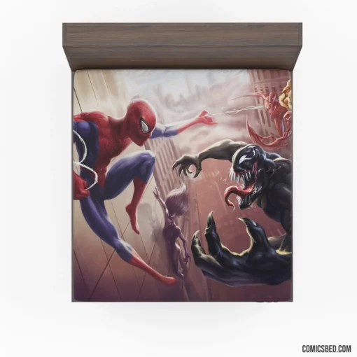 Spider-Man Carnage Marvel Villain Duo Comic Fitted Sheet 1