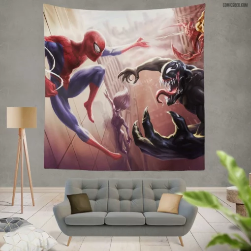 Spider-Man Carnage Marvel Villain Duo Comic Wall Tapestry