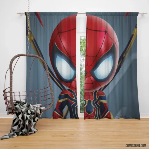 Spider-Man Chibi Iron Spider Marvel Duo Comic Curtain