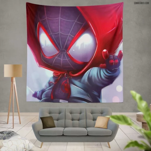 Spider-Man Chibi Marvel Mini Hero Comic Wall Tapestry