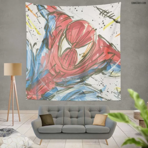 Spider-Man Chronicles Amazing Adventures Comic Wall Tapestry