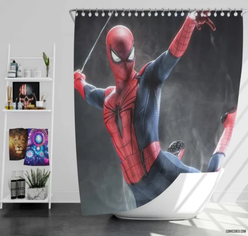 Spider-Man Cosmic Connection Comic Shower Curtain